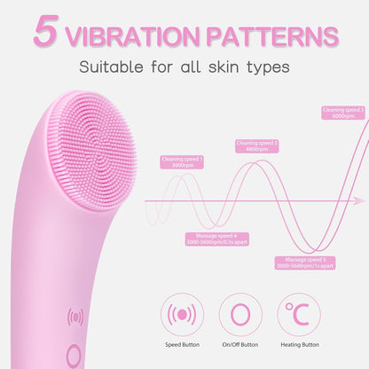 Facial Cleansing Brush with Heat Massage